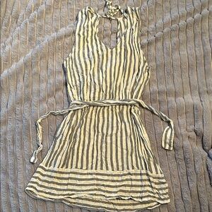 Striped Sleeveless beach Dress / swim cover up